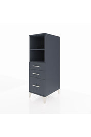 Kronos Dolap 2 Raflı 3 Çekmeceli 44x59x134 Antrasit-Antrasit
