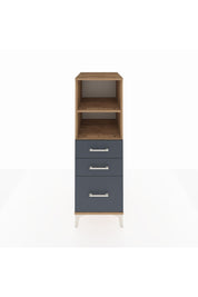 Kronos Dolap 2 Raflı 3 Çekmeceli 44x59x134 Çam-Antrasit