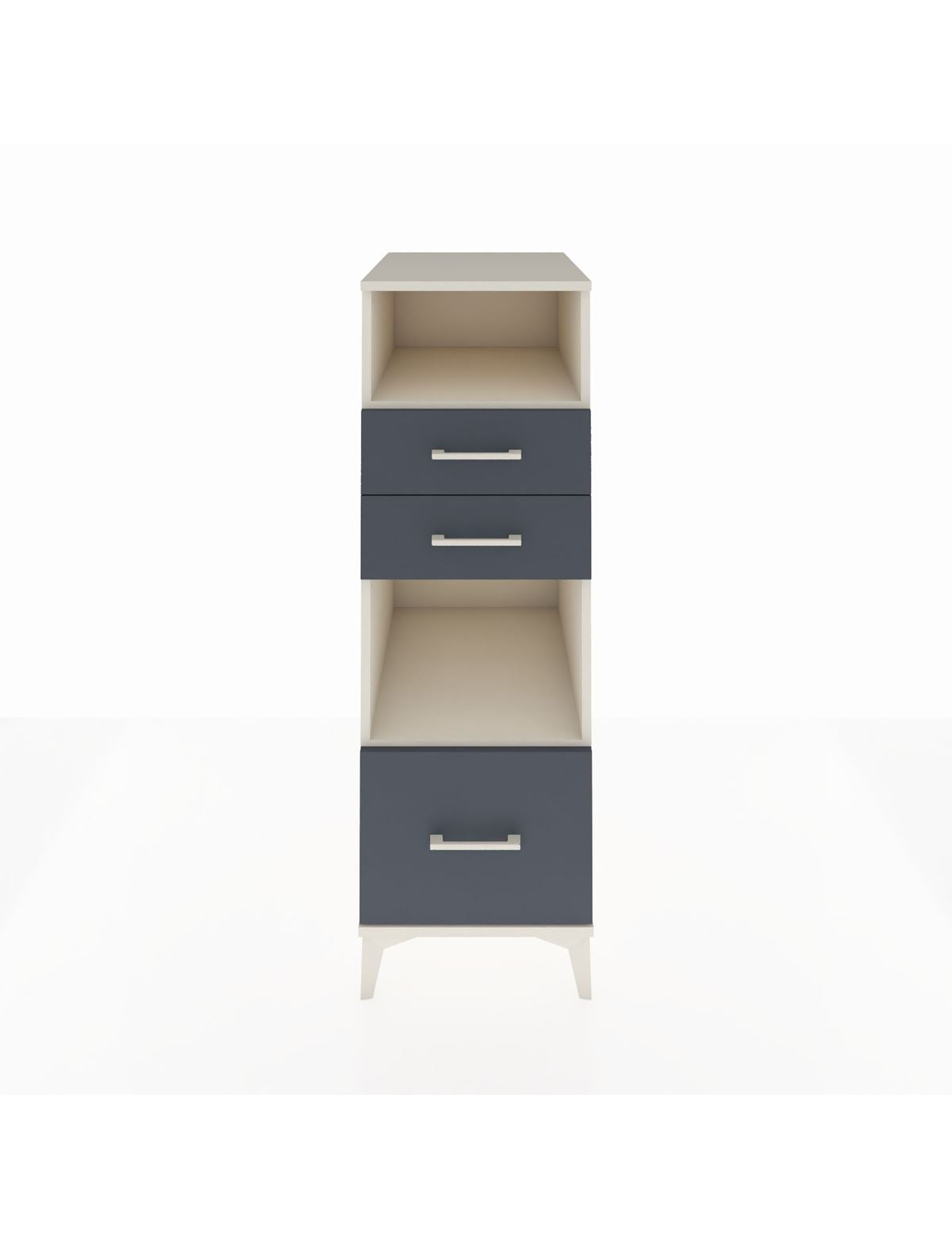 Kronos Dolap 2 Raflı 3 Çekmeceli 44x59x134 Aytaşı-Antrasit