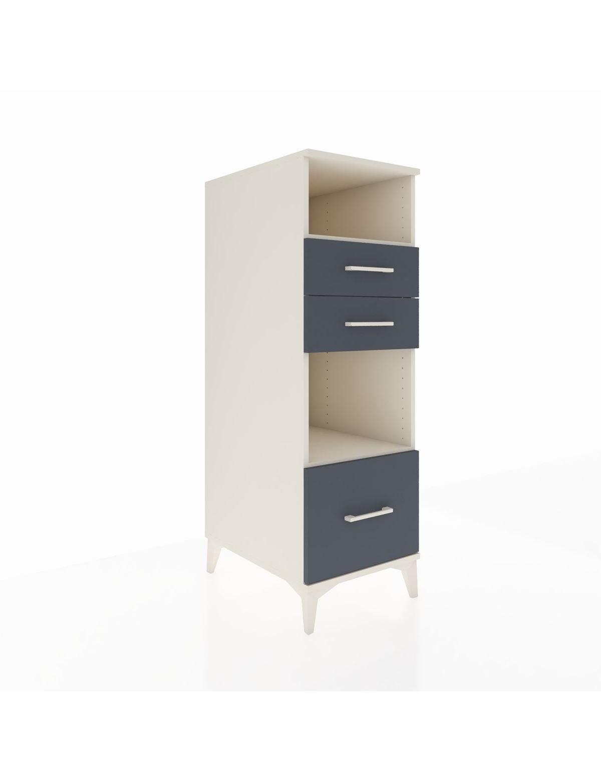 Kronos Dolap 2 Raflı 3 Çekmeceli 44x59x134 Aytaşı-Antrasit