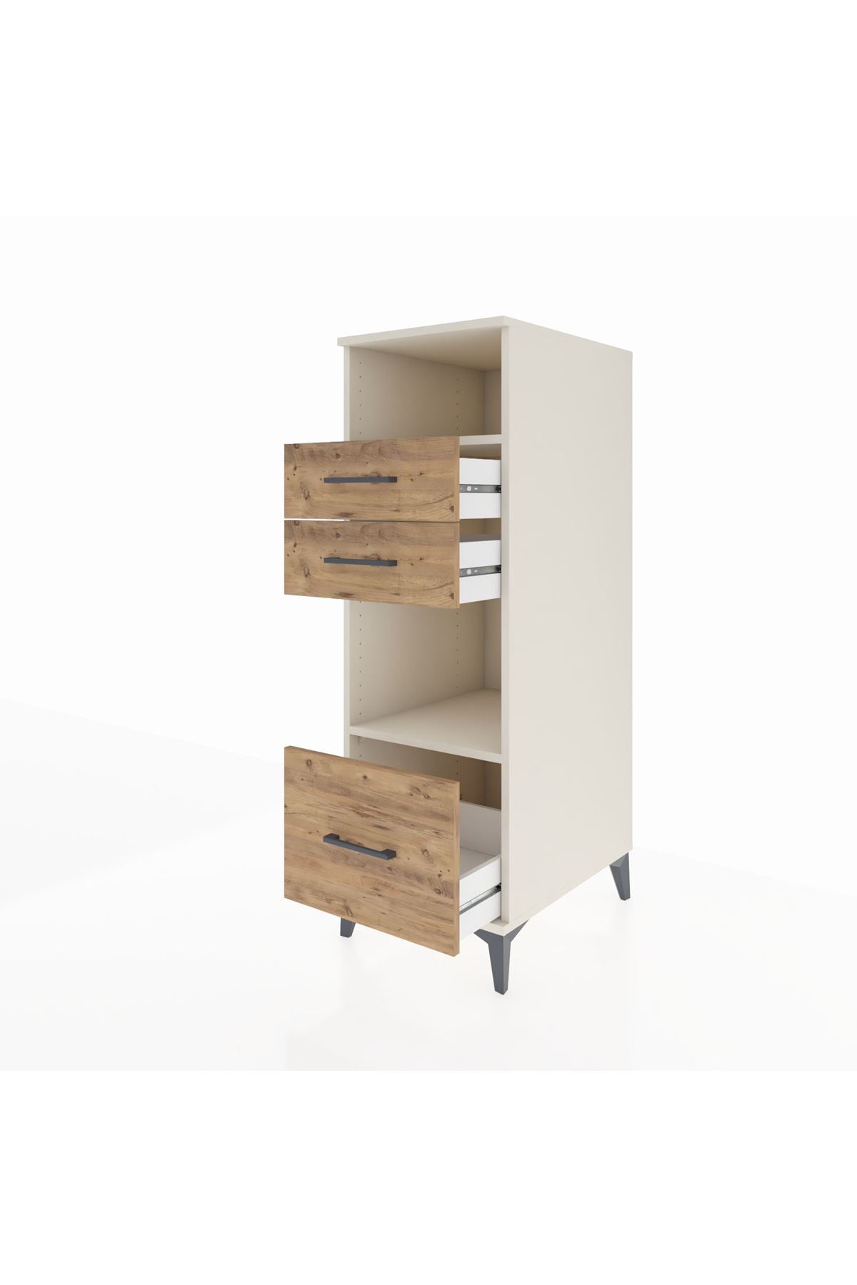 Kronos Dolap 2 Raflı 3 Çekmeceli 44x59x134 Aytaşı-Çam