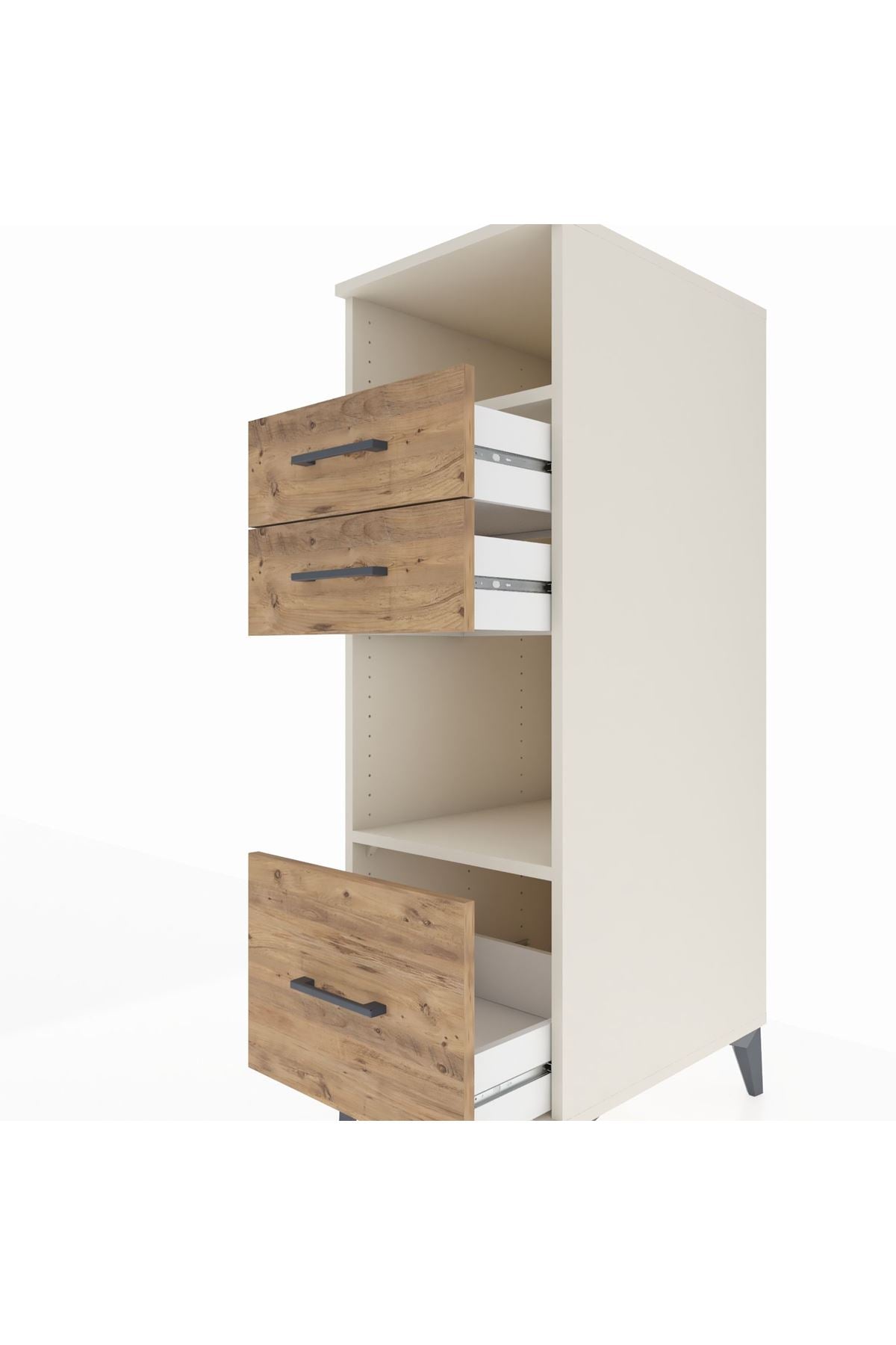 Kronos Dolap 2 Raflı 3 Çekmeceli 44x59x134 Aytaşı-Çam