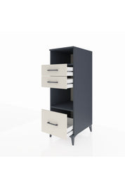 Kronos Dolap 2 Raflı 3 Çekmeceli 44x59x134 Antrasit-Aytaşı