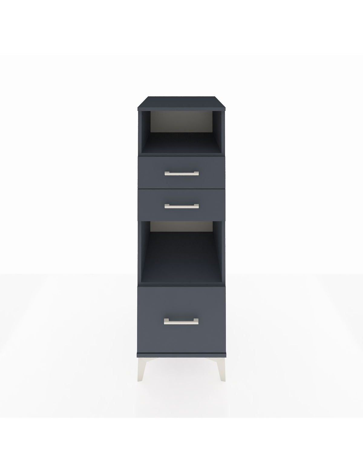 Kronos Dolap 2 Raflı 3 Çekmeceli 44x59x134 Antrasit-Antrasit