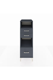 Kronos Dolap 2 Raflı 3 Çekmeceli 44x59x134 Antrasit-Antrasit