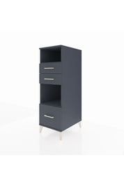 Kronos Dolap 2 Raflı 3 Çekmeceli 44x59x134 Antrasit-Antrasit