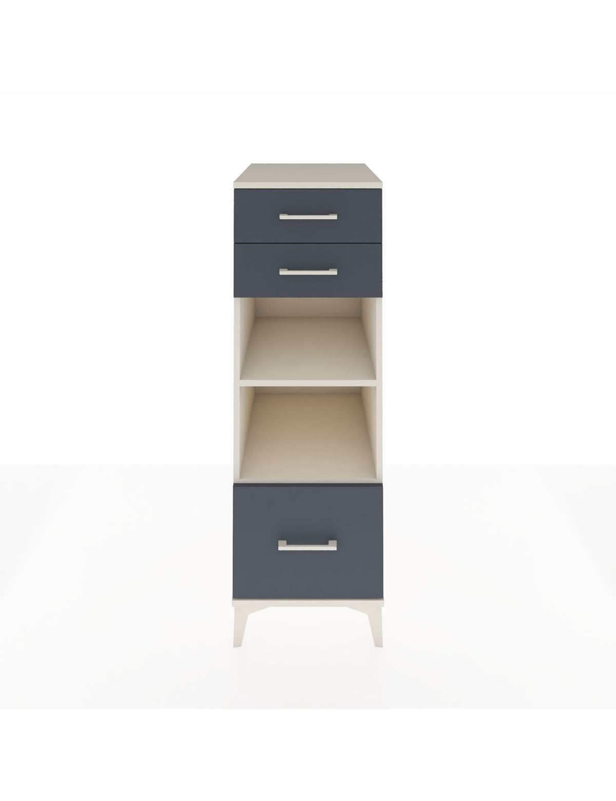 Kronos Dolap 2 Raflı 3 Çekmeceli 44x59x134 Aytaşı-Antrasit