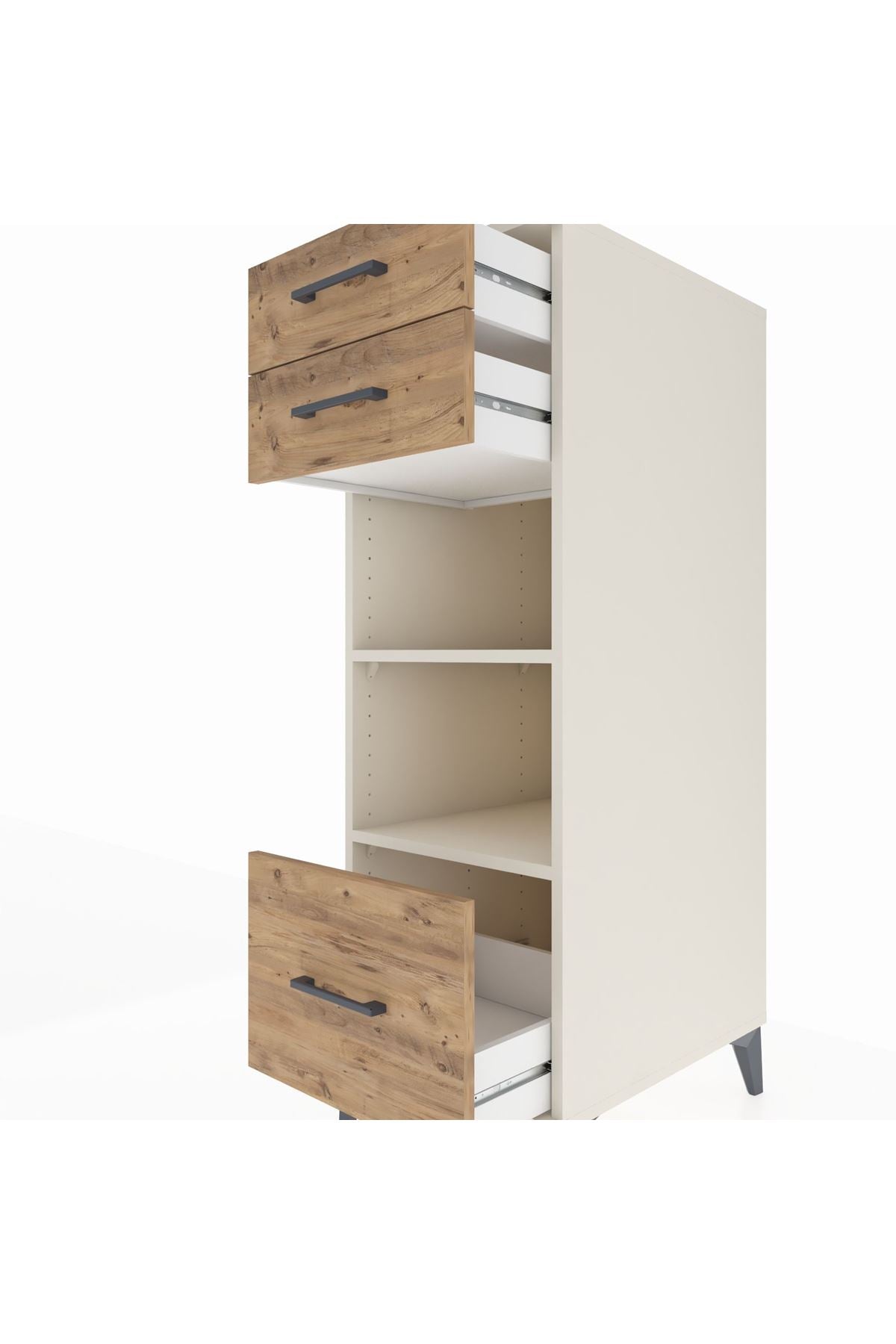 Kronos Dolap 2 Raflı 3 Çekmeceli 44x59x134 Aytaşı-Çam