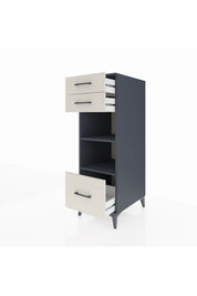 Kronos Dolap 2 Raflı 3 Çekmeceli 44x59x134 Antrasit-Aytaşı