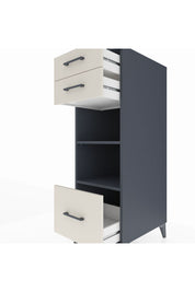 Kronos Dolap 2 Raflı 3 Çekmeceli 44x59x134 Antrasit-Aytaşı