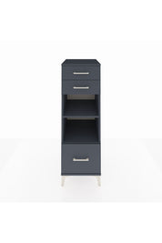 Kronos Dolap 2 Raflı 3 Çekmeceli 44x59x134 Antrasit-Antrasit