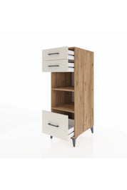 Kronos Dolap 2 Raflı 3 Çekmeceli 44x59x134 Çam-Aytaşı