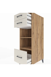 Kronos Dolap 2 Raflı 3 Çekmeceli 44x59x134 Çam-Aytaşı
