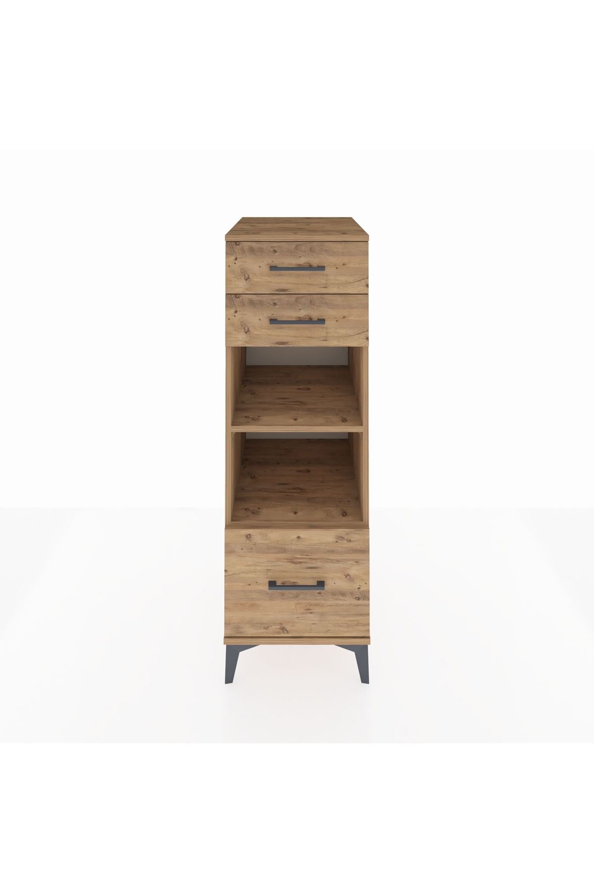 Kronos Dolap 2 Raflı 3 Çekmeceli 44x59x134 Çam-Çam