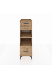 Kronos Dolap 2 Raflı 3 Çekmeceli 44x59x134 Çam-Çam