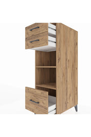 Kronos Dolap 2 Raflı 3 Çekmeceli 44x59x134 Çam-Çam