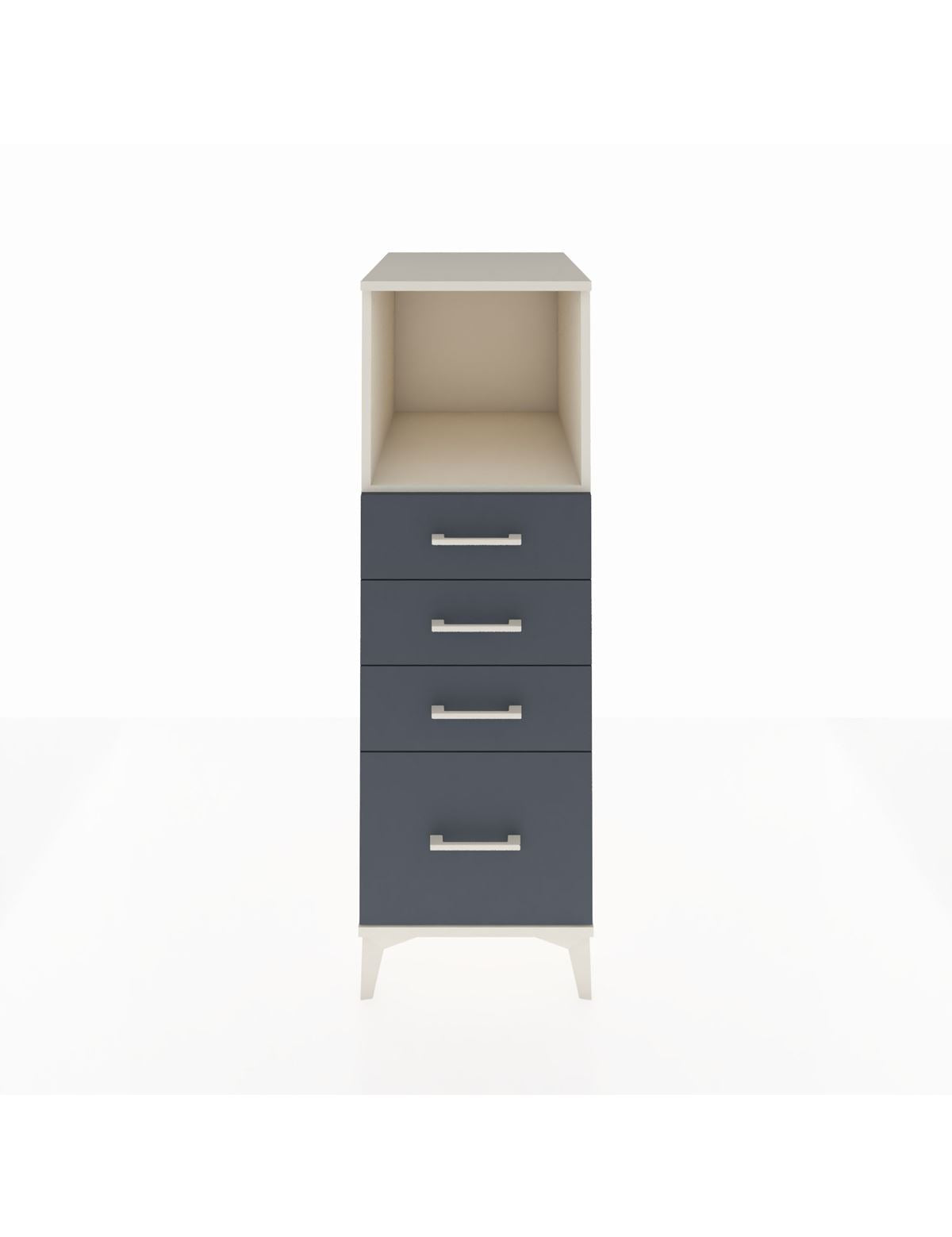 Kronos Dolap Tek Raflı 4 Çekmeceli 44x59x134 Aytaşı-Antrasit