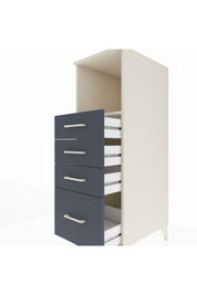 Kronos Dolap Tek Raflı 4 Çekmeceli 44x59x134 Aytaşı-Antrasit