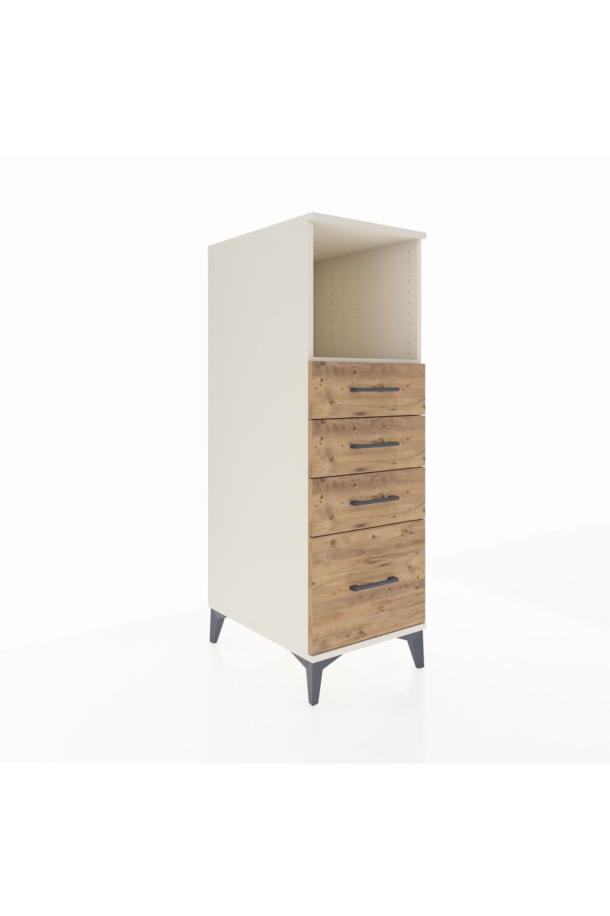 Kronos Dolap Tek Raflı 4 Çekmeceli 44x59x134 - S82M075V3C