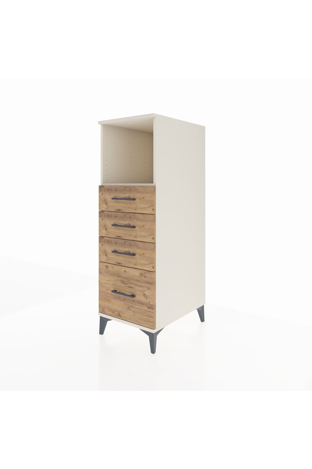 Kronos Dolap Tek Raflı 4 Çekmeceli 44x59x134 Aytaşı-Çam