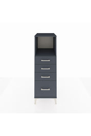 Kronos Dolap Tek Raflı 4 Çekmeceli 44x59x134 Antrasit-Antrasit