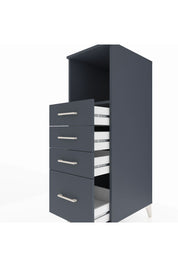 Kronos Dolap Tek Raflı 4 Çekmeceli 44x59x134 Antrasit-Antrasit