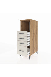 Kronos Dolap Tek Raflı 4 Çekmeceli 44x59x134 Çam-Aytaşı