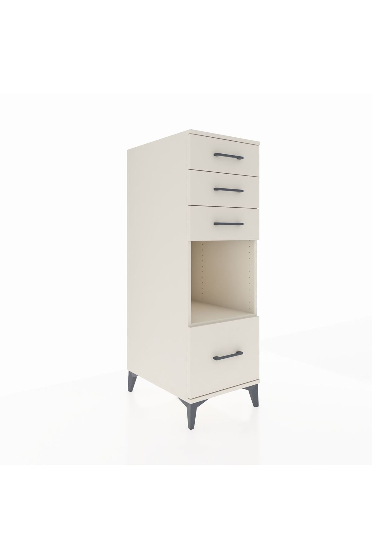 Kronos Dolap Tek Raflı 4 Çekmeceli 44x59x134 Aytaşı-Aytaşı