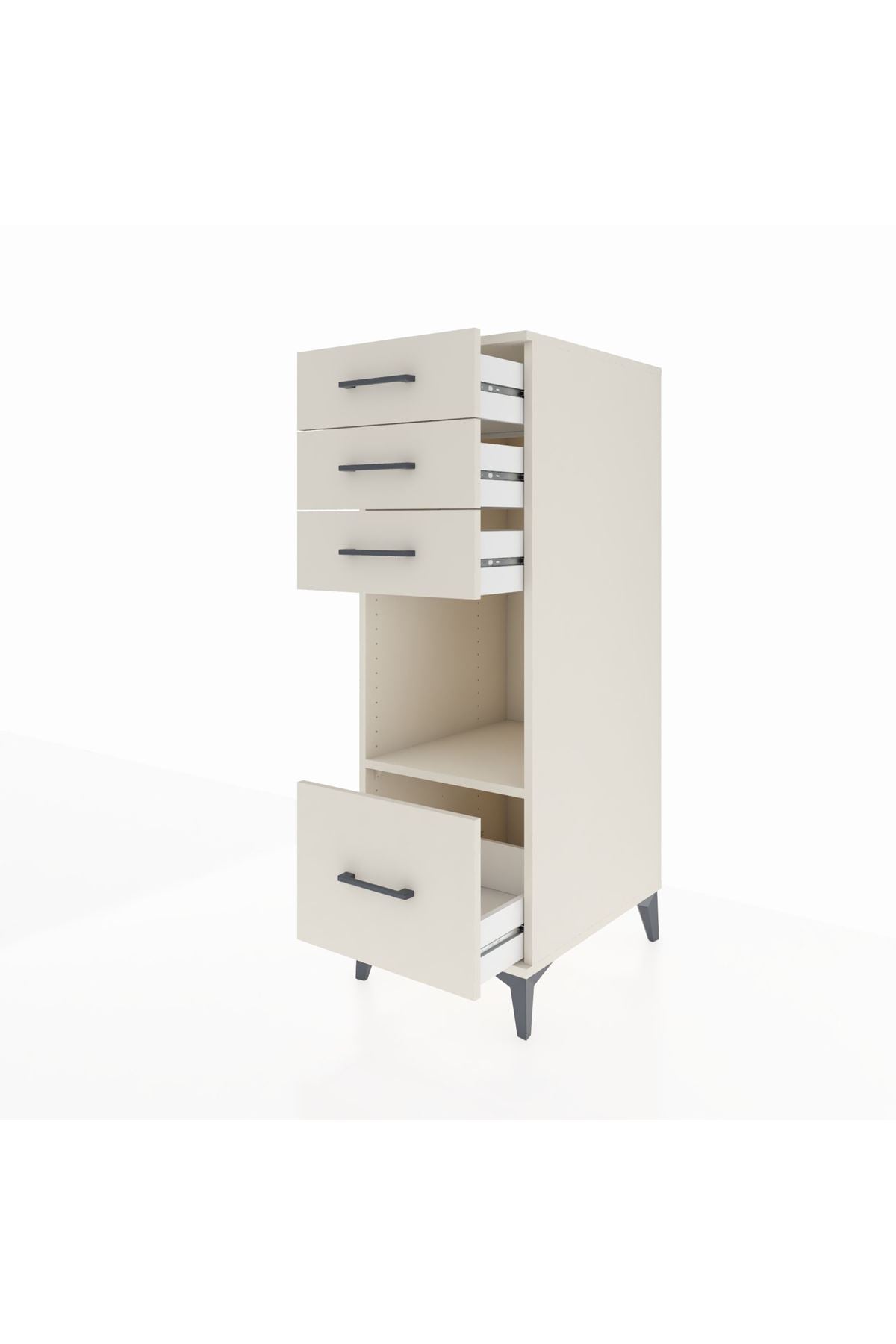 Kronos Dolap Tek Raflı 4 Çekmeceli 44x59x134 Aytaşı-Aytaşı