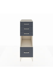 Kronos Dolap Tek Raflı 4 Çekmeceli 44x59x134 Aytaşı-Antrasit