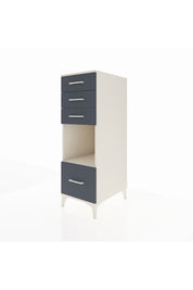 Kronos Dolap Tek Raflı 4 Çekmeceli 44x59x134 Aytaşı-Antrasit