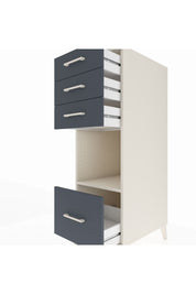 Kronos Dolap Tek Raflı 4 Çekmeceli 44x59x134 Aytaşı-Antrasit