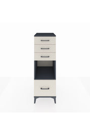 Kronos Dolap Tek Raflı 4 Çekmeceli 44x59x134 Antrasit-Aytaşı