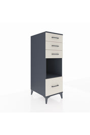 Kronos Dolap Tek Raflı 4 Çekmeceli 44x59x134 Antrasit-Aytaşı