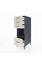 Kronos Dolap Tek Raflı 4 Çekmeceli 44x59x134 Antrasit-Aytaşı