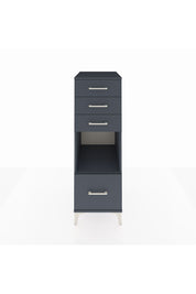 Kronos Dolap Tek Raflı 4 Çekmeceli 44x59x134 Antrasit-Antrasit