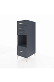 Kronos Dolap Tek Raflı 4 Çekmeceli 44x59x134 Antrasit-Antrasit