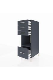 Kronos Dolap Tek Raflı 4 Çekmeceli 44x59x134 Antrasit-Antrasit