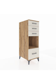 Kronos Dolap Tek Raflı 4 Çekmeceli 44x59x134 Çam-Aytaşı