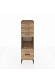 Kronos Dolap Tek Raflı 4 Çekmeceli 44x59x134 Çam-Çam