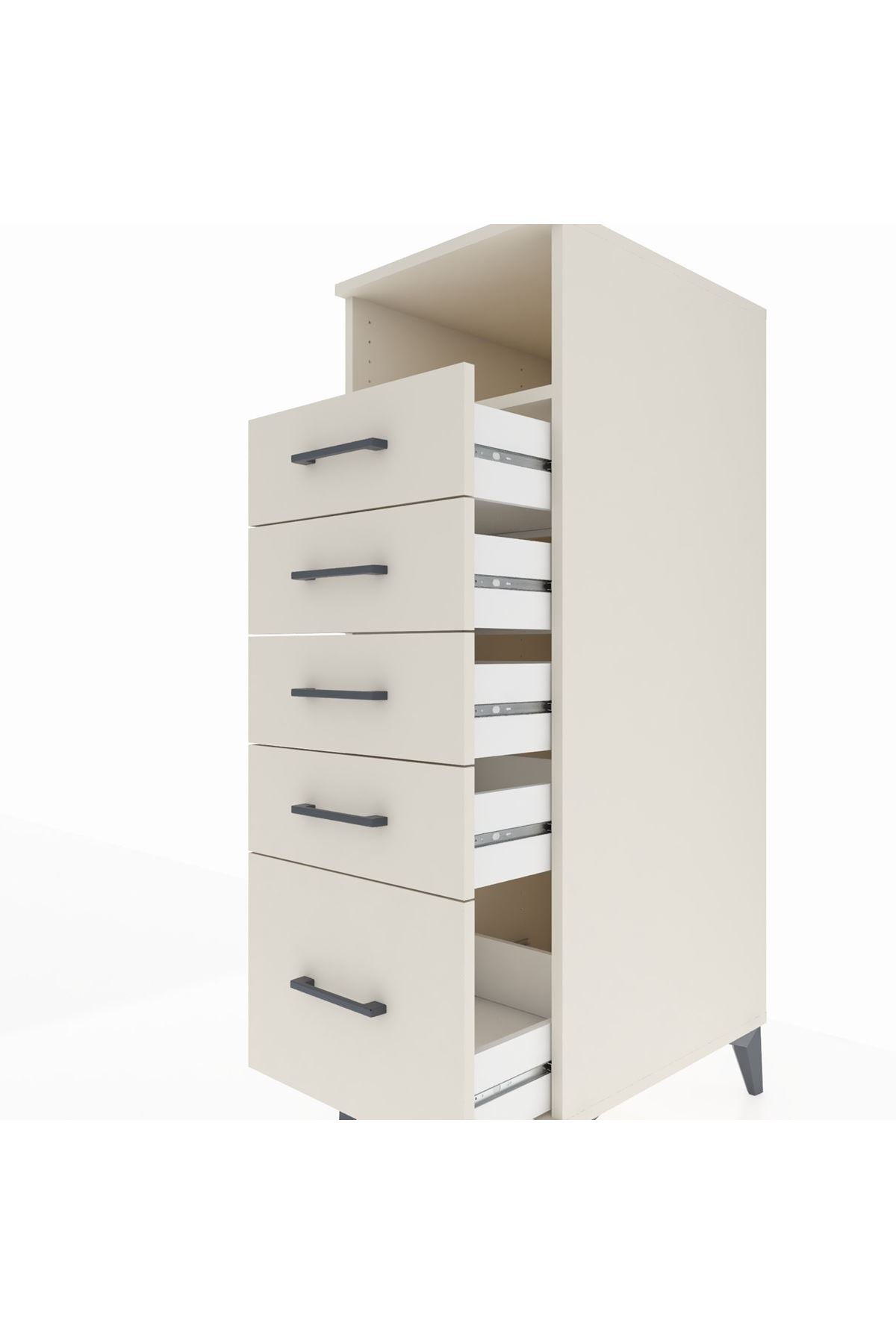 Kronos Dolap Tek Raflı 5 Çekmeceli 44x59x134 Aytaşı-Aytaşı