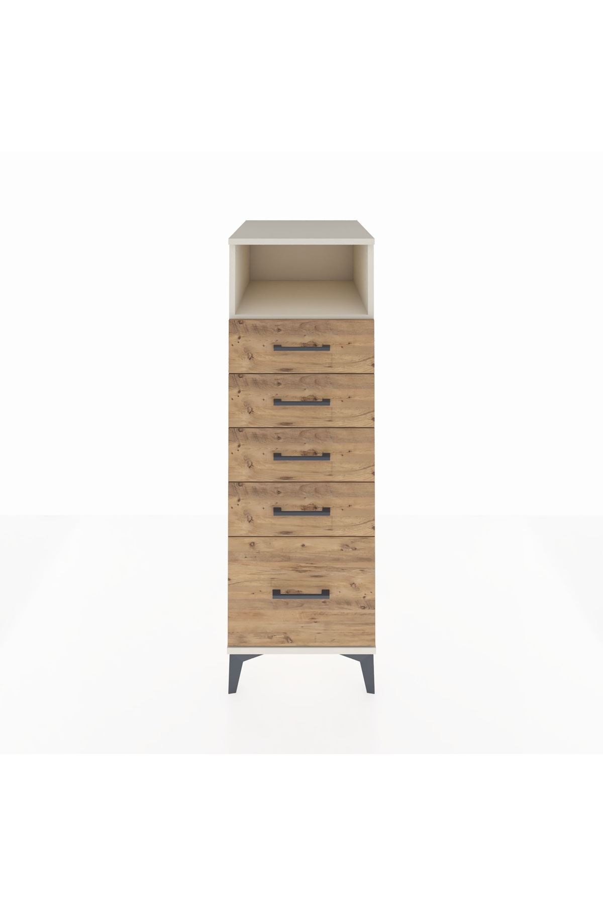 Kronos Dolap Tek Raflı 5 Çekmeceli 44x59x134 Aytaşı-Çam