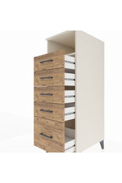 Kronos Dolap Tek Raflı 5 Çekmeceli 44x59x134 Aytaşı-Çam