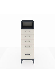 Kronos Dolap Tek Raflı 5 Çekmeceli 44x59x134 Antrasit-Aytaşı