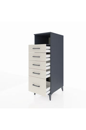 Kronos Dolap Tek Raflı 5 Çekmeceli 44x59x134 Antrasit-Aytaşı