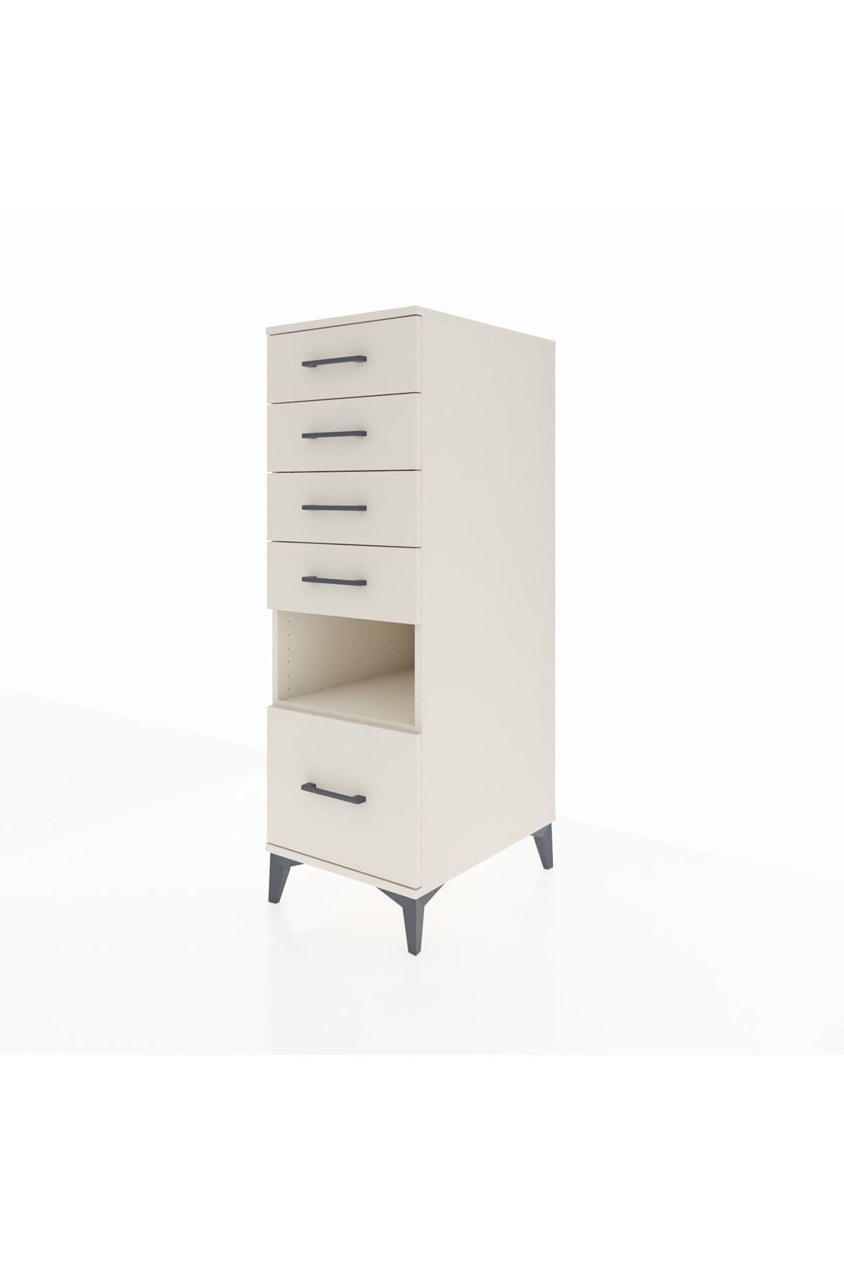 Kronos Dolap Tek Raflı 5 Çekmeceli 44x59x134 Aytaşı-Aytaşı
