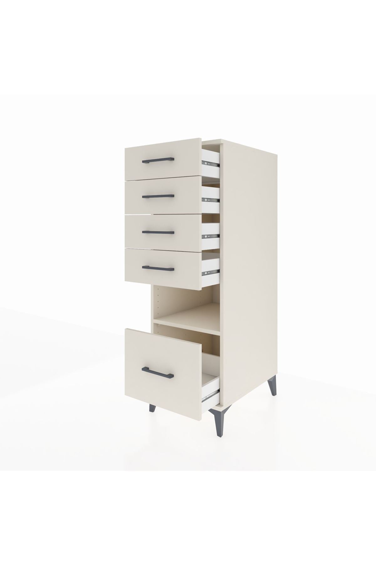 Kronos Dolap Tek Raflı 5 Çekmeceli 44x59x134 Aytaşı-Aytaşı