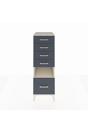 Kronos Dolap Tek Raflı 5 Çekmeceli 44x59x134 Aytaşı-Antrasit