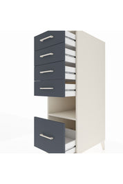 Kronos Dolap Tek Raflı 5 Çekmeceli 44x59x134 Aytaşı-Antrasit