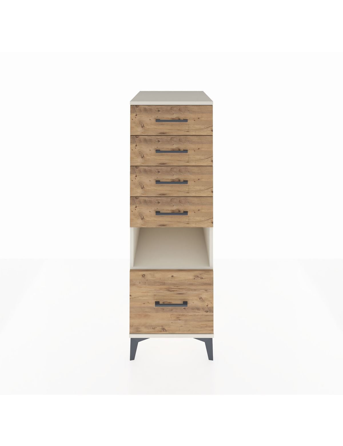 Kronos Dolap Tek Raflı 5 Çekmeceli 44x59x134 Aytaşı-Çam